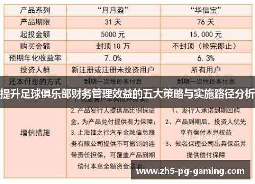 提升足球俱乐部财务管理效益的五大策略与实施路径分析